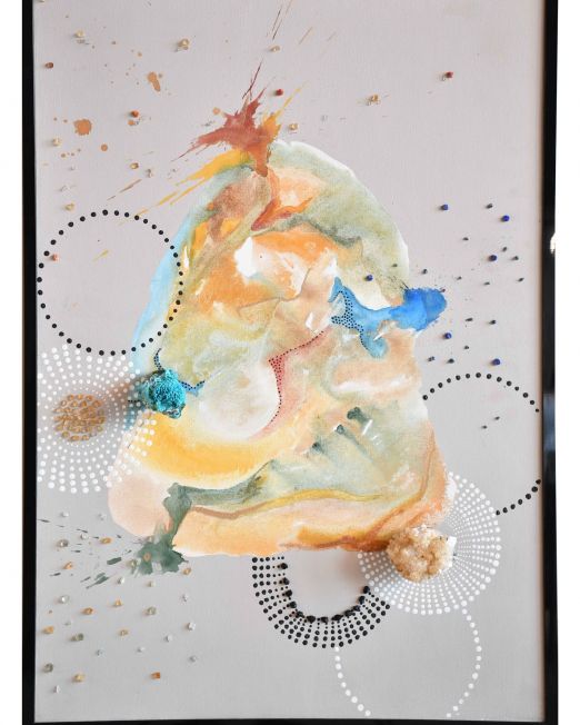 Double loop whorl Fingerprint 100 x 70 cm (Mixed colors)